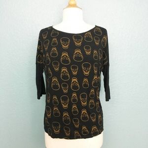 List Skull 3/4 Sleeve Tee